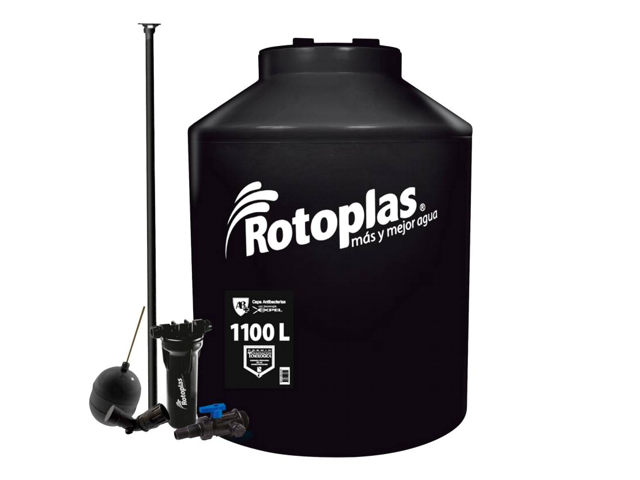 Tanque de agua Rotoplas negro de 1,100 litros Tanque de agua Rotoplas negro de 1,100 litros